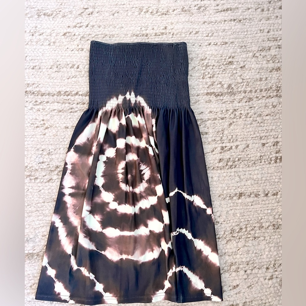 Strapless mini dress